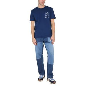 ETRO Patchwork Denim Jeans Men BLUE Pants
